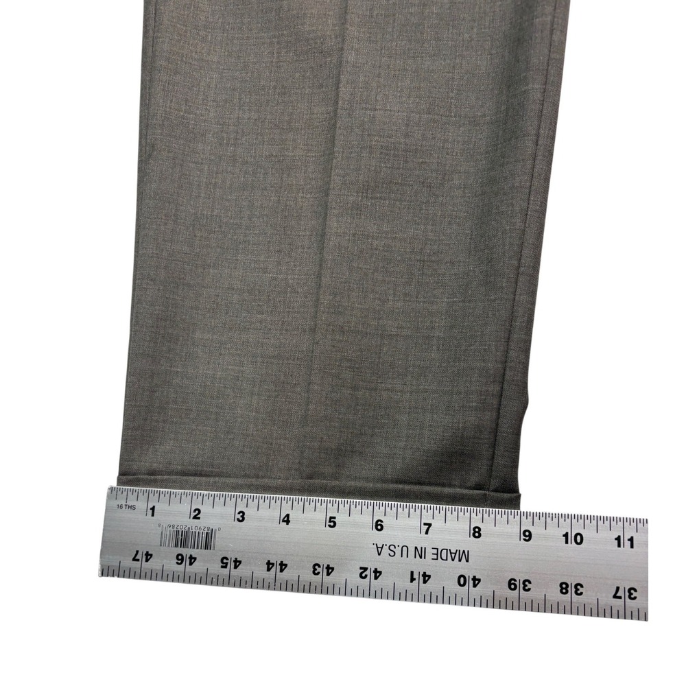 Joseph Abboud 56L 48x32 Tan Light Brown 2pc Pant Suit Wool Bespoke Flat Front - Picture 16 of 16